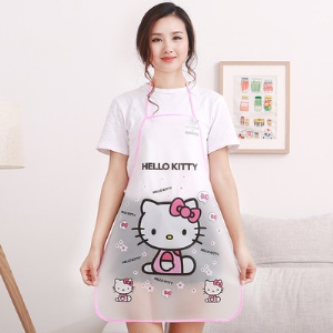 Tablier dessin animé sans manches en PVC imperméable et résistant à l'huile
