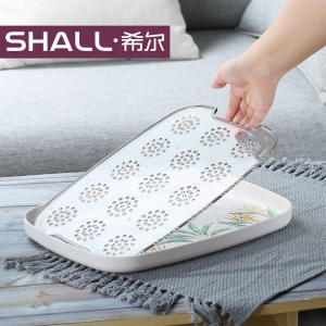 Plateau de drainage pour la gobelet à vaisselle à double couche mélamine 36,5 * 26,5 * 3,5 cm