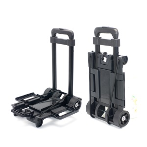 Chariot à main pliable à 2 roues avec cordes élastiques porteur 40kg