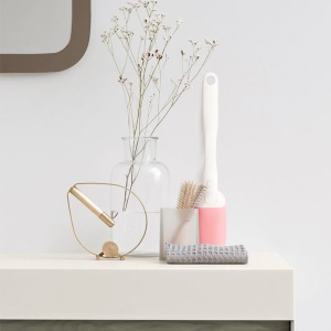 Brosse de bain électrique  douce à long manche en silicone