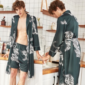 Pyjama homme à manches longues en soie