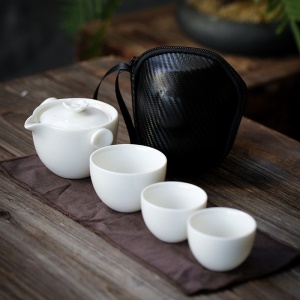 Ensemble de service à thé haute porcelaine blanche