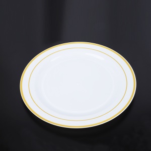 Assiette jetable en plastique PS épaissi 19cm * 19cm