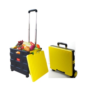Chariot pliant de course en plastique à deux roulettes 45L/65L