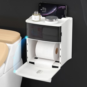Boîte à papier de toilette sans perforation et étanche