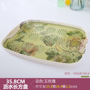 Plateau de drainage pour la gobelet à vaisselle à double couche mélamine 36,5 * 26,5 * 3,5 cm