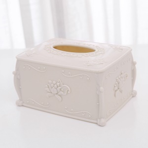 Boîte à mouchoirs en plastique motif fleuri 17.2 * 12.4 * 9.7cm