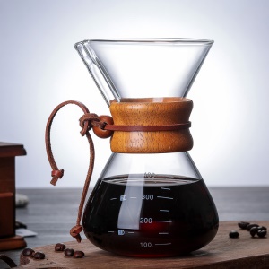 Cafetière manuelle en verre avec filtre verre résistant à la chaleur 400ml