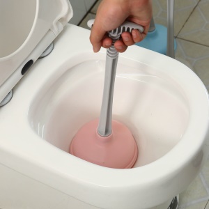 LIANGDUJUAN Déboucheur de toilette en plastique et caoutchouc manche amovible