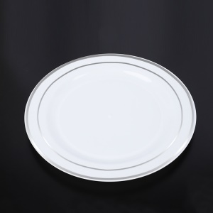 Assiette jetable en plastique PS épaissi 19cm * 19cm