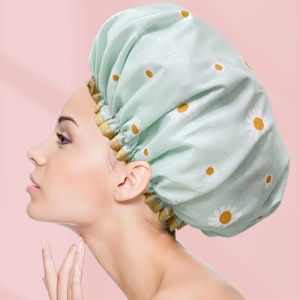 Bonnet de bain double couche imperméable imprimé