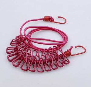 Corde à linge d'extérieur portable coupe-vent super élastique