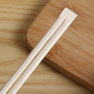 Baguettes jetables en bambou emballage individuel tête plate 19.5 cm