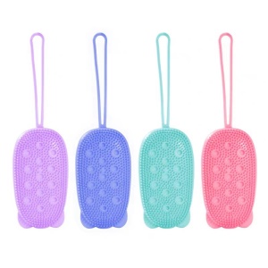 Brosse de bain à frotter en silicone  double face