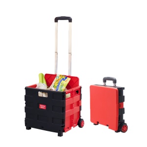 Chariot pliant de course en plastique à deux roulettes 45L/65L