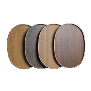 Plateau en bois elliptique 35 * 25 * 1,6 cm