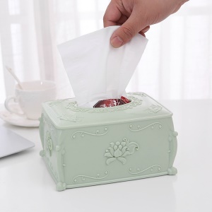 Boîte à mouchoirs en plastique motif fleuri 17.2 * 12.4 * 9.7cm