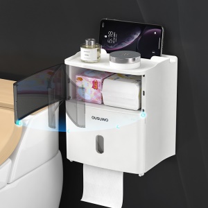 Boîte à papier de toilette sans perforation et étanche