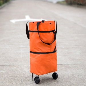 Sac à provisions pliable avec roulettes pour courses Fermeture bouton