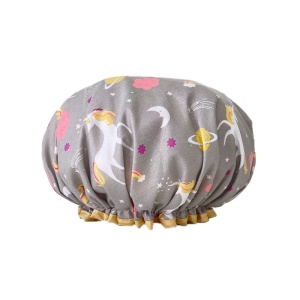 Bonnet de bain double couche imperméable imprimé