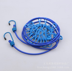 Corde à linge d'extérieur portable coupe-vent super élastique