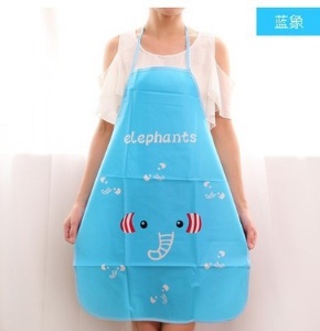 Tablier dessin animé sans manches en PVC imperméable et résistant à l'huile