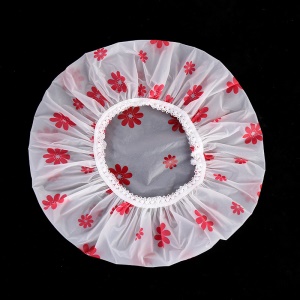 Bonnet de douche épaissi imperméable et givré dentelle imprimée