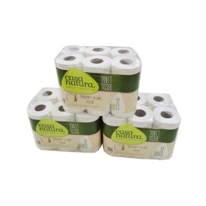 Papier de toilette en rouleau eau soluble 3 épaisseurs 12 rouleaux/pack