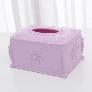 Boîte à mouchoirs en plastique motif fleuri 17.2 * 12.4 * 9.7cm