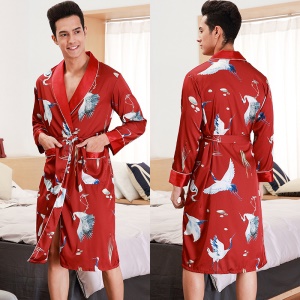 Pyjama homme à manches longues en soie
