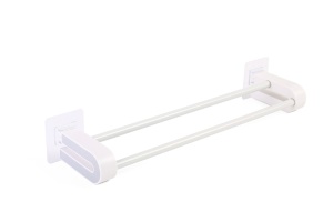 Porte-serviettes double barre  sans perforation