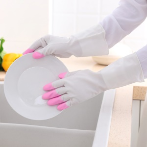 Gants de nettoyage en plastique imperméables