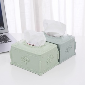 Boîte à mouchoirs en plastique motif fleuri 17.2 * 12.4 * 9.7cm