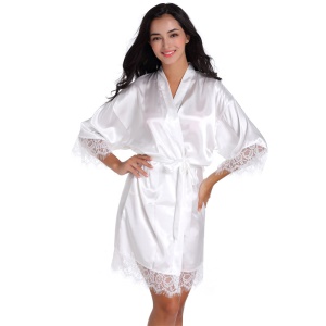 Robe de nuit en soie pour femme