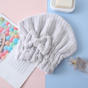 Chapeau pour cheveux secs épais et doux en peluche de corail