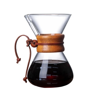 Cafetière manuelle en verre avec filtre verre résistant à la chaleur 400ml
