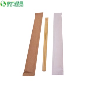 Baguettes jetables en bambou emballage individuel en papier longueur de 20cm/23cm