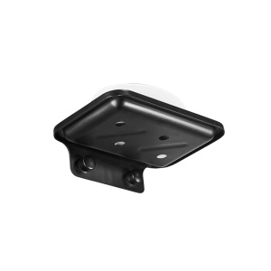 Porte-savon de salle de bain mural sans perforation en aluminium noir