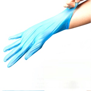Gants jetables de nettoyage en nitrile bleu 0,11 mm d'épaisseur