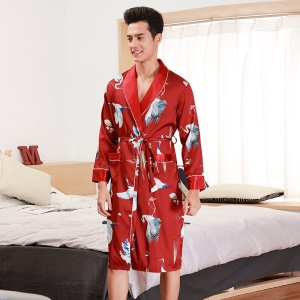 Pyjama homme à manches longues en soie