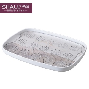 Plateau de drainage pour la gobelet à vaisselle à double couche mélamine 36,5 * 26,5 * 3,5 cm