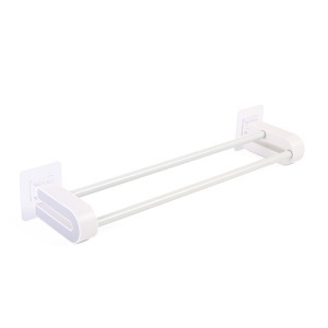 Porte-serviettes double barre  sans perforation