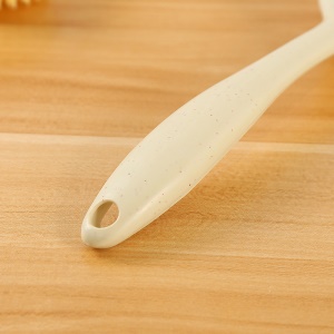Brosse à marmite avec longue manche poils doux jaune