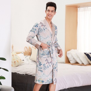 Pyjama homme à manches longues en soie
