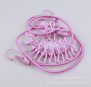 Corde à linge d'extérieur portable coupe-vent super élastique