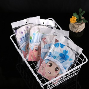 Bonnet de douche épaissi imperméable et givré dentelle imprimée