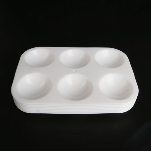 Palette d'art Carré en plastique avec six trous