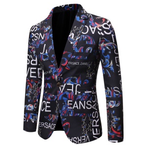 Veste casual pour hommes en tissu imprimé