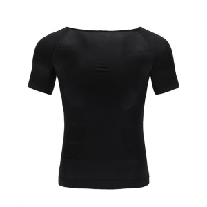 Justaucorps de sport manches courtes col rond noir/blanc