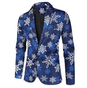 Veste casual pour hommes en tissu imprimé